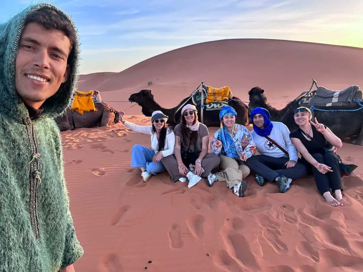 Morocco tour guide with travelers